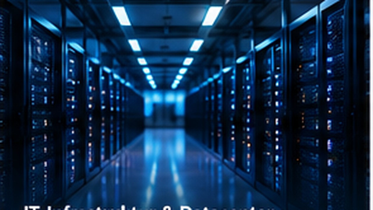 Blick in einen professionellen Datacenter-Gang mit Serverracks und kontrollierter Kühlung.